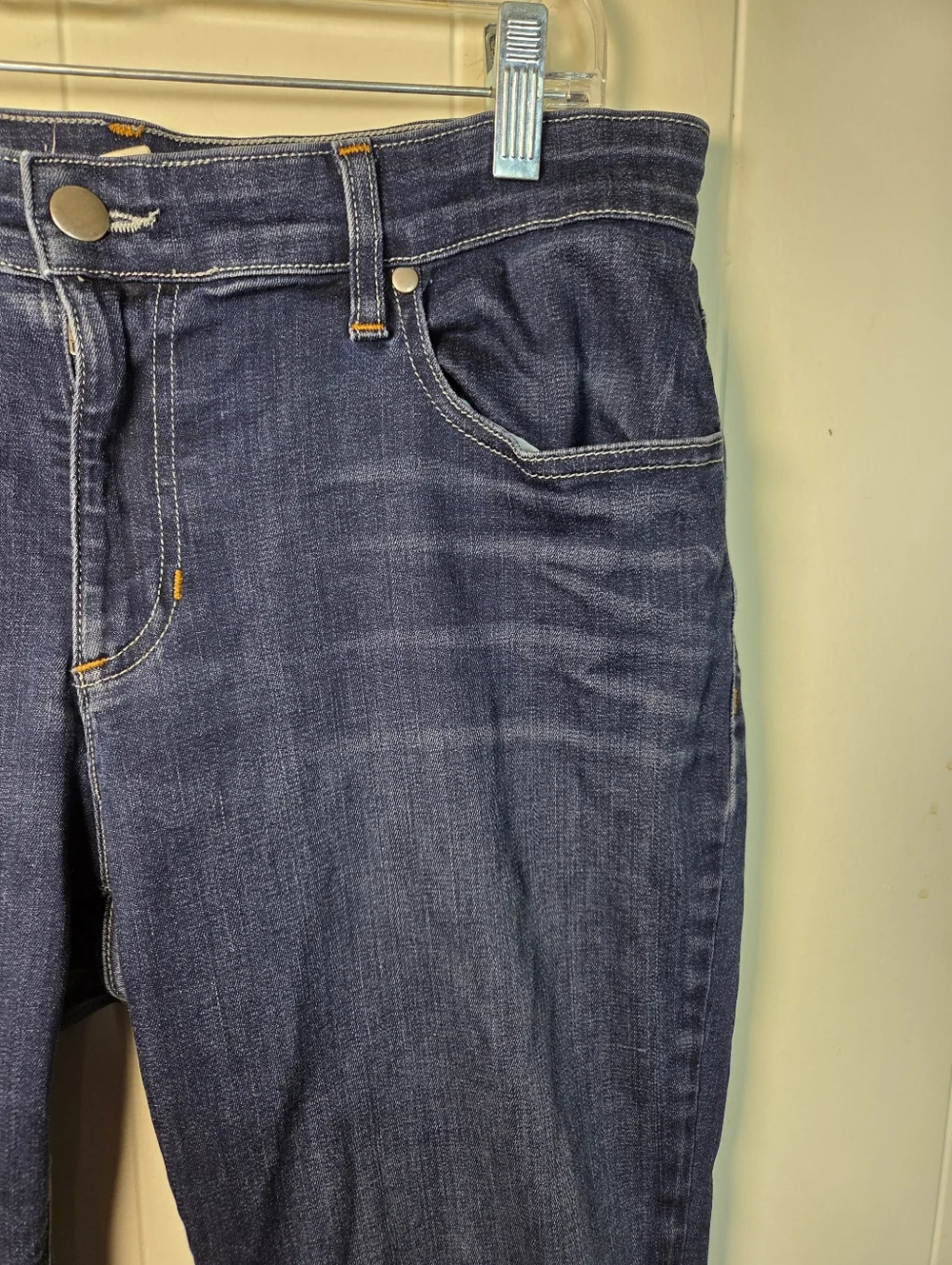 Eileen Fisher Organic Cotton Dark Wash Stretchy Skinny Jeans Size 10 - Picture 12 of 15